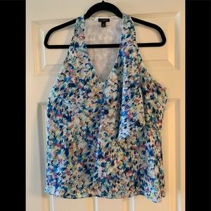Floral print racer back top.